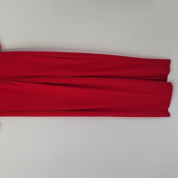 Express Vibrant Red TwistFront Vneck Maxi Dress wFront Slit Elegant Sexy Holiday - Picture 4 of 16